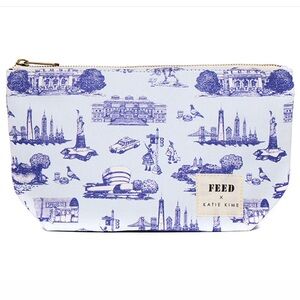 Katie Kime x FEED NYC Toile Medium Pouch